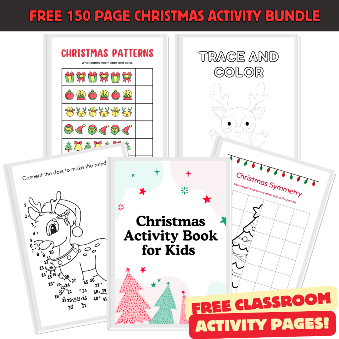 Free 150 Page Christmas Activity Page Bundle