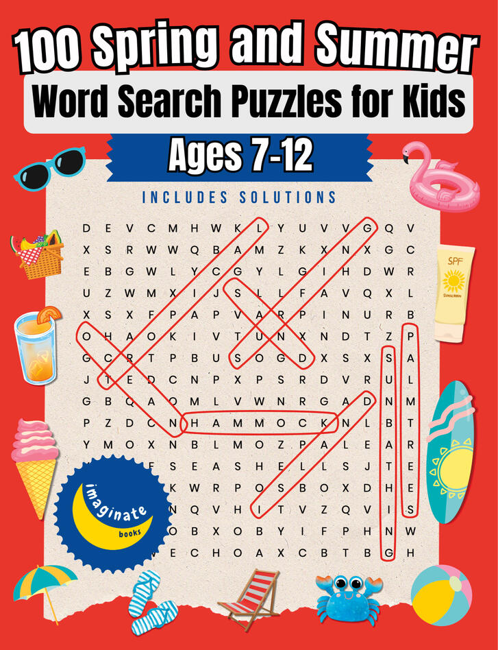 100 Spring and Summer Word Puzzles for Kids - SAMPLE